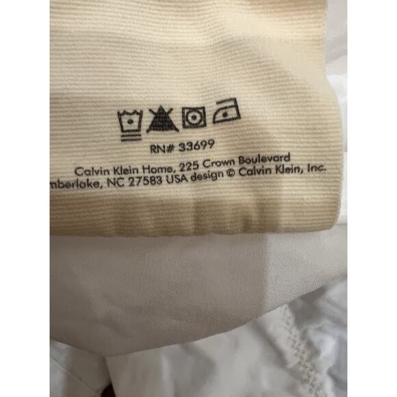 calvin klein queen flat sheet solid white 100% combed Supima cotton - Picture 6 of 6